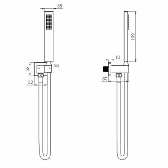 Душевой гарнитур VOLLE CASCADA B65 1586.170301: 2