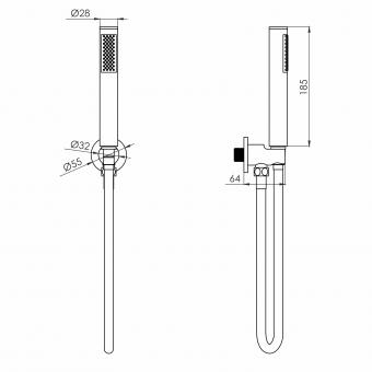 Душевой гарнитур VOLLE CASCADA B50 1586.170401: 2