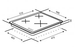 Варочная поверхность газовая VENTOLUX HG430-W3G CEST (WH): 4