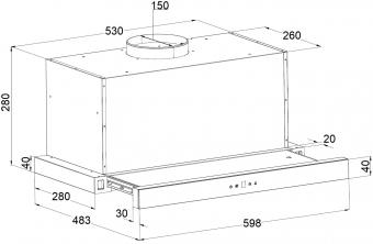 Вытяжка Fabiano Smart 60 Lux Black Glass 8107.407.1612: 2