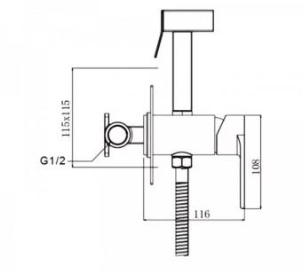 Встраиваемый гигиенический душ GAPPO G7299-20: 2