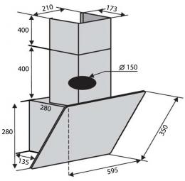 Вытяжка VENTOLUX MODENA 60 BG (700) TC MS: 2