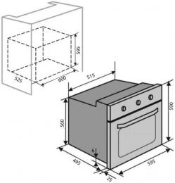 Духовой шкаф электрический VENTOLUX EO60TC-6P FBG TLC: 2