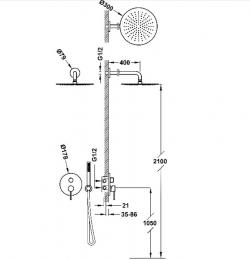 Душевая система TRES Study Rapid-box 26228004NM: 2