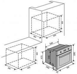 Духовой шкаф электрический VENTOLUX NERO 6 MT (BK): 3