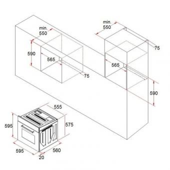 Духовой шкаф электрический Fabiano FBO 21 Black (02) 8141.504.0865: 2