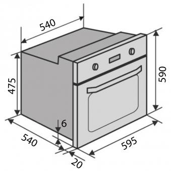 Духовой шкаф газовый VENTOLUX MILANO ESG (WH): 5