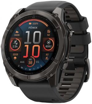 Смарт-часы Garmin Fenix 8 51mm AMOLED Saph CrbnGryTi/Blk Blk/PebbleGryBnd (010-02905-21): 1