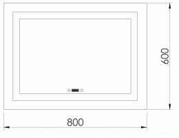 Зеркало со светодиодной подсветкой IMPRESE KARLOV Option 60х80 см m08607600MC: 2