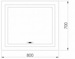 Зеркало со светодиодной подсветкой IMPRESE KARLOV Option 70х100 см m08607600ME: 2