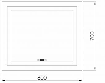 Зеркало со светодиодной подсветкой IMPRESE KARLOV Option 70х100 см m08607600ME: 2