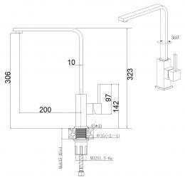 Смеситель для кухни FABIANO FKM 52 SS Nano Copper 8232.401.1142: 2