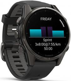 Смарт-часы Garmin Fenix 8 43mm AMOLED Saph CrbnGry Ti/Blk Blk/PebblGryBnd (010-02903-21): 2