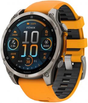 Смарт-часы Garmin Fenix 8 47mm AMOLED Saph Ti/Bare/Grpht SparkOrg/GrphtBd (010-02904-11): 1