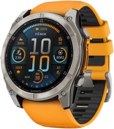 Смарт-часы Garmin Fenix 8 51mm AMOLED Saph Ti/Bare/Grpht SparkOrg/GrphtBd (010-02905-11): 1