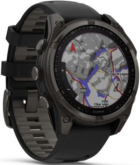 Смарт-часы Garmin Fenix 8 47mm Saph Solar CrbnGry Ti/Blk Blk/PblGryBnd (010-02906-11): 2