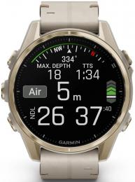 Смарт-часы Garmin Fenix 8 43mm AMOLED Saph SftGldSS/FogGryLeatherBnd Excl (010-02903-40): 3