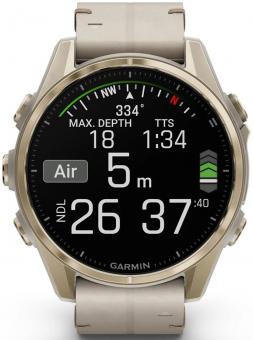 Смарт-часы Garmin Fenix 8 43mm AMOLED Saph SftGldSS/FogGryLeatherBnd Excl (010-02903-40): 3