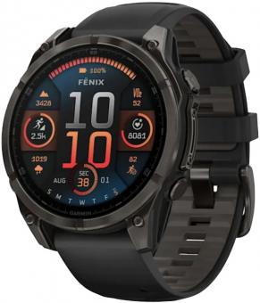 Смарт-часы Garmin Fenix 8 47mm AMOLED Saph CrbnGryTi/Blk Blk/PebbleGryBnd (010-02904-21): 1