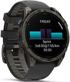 Смарт-часы Garmin Fenix 8 47mm AMOLED Saph CrbnGryTi/Blk Blk/PebbleGryBnd (010-02904-21): 2