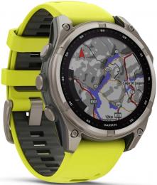 Смарт-часы Garmin Fenix 8 47mm Saph Solar BareTi/Graphite AmpYe/GrphBnd (010-02906-21): 2