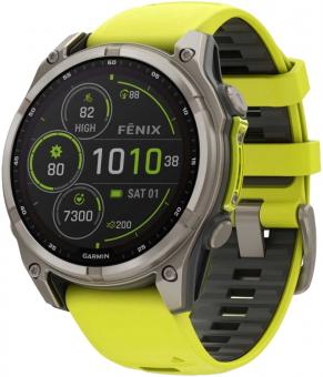 Смарт-часы Garmin Fenix 8 47mm Saph Solar BareTi/Graphite AmpYe/GrphBnd (010-02906-21): 1