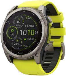 Смарт-часы Garmin Fenix 8 51mm Saph Solar BareTi/Graphite AmpYe/GrphBnd (010-02907-21): 1