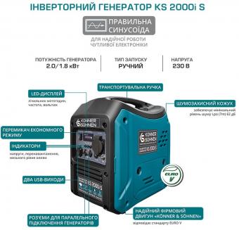 Бензиновый генератор инверторный Konner&Sohnen KS 2000i S: 5