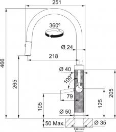 Смеситель для кухни FRANKE Mythos Masterpiece Pull Out 115.0711.555: 4