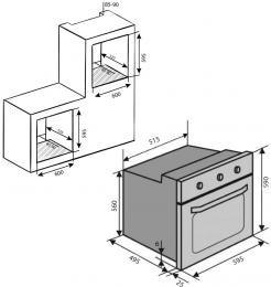 Духовой шкаф электрический VENTOLUX EO60TC-6P IVG: 2