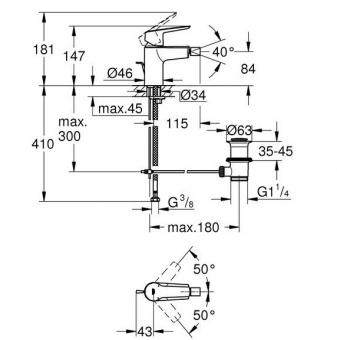 Смеситель для биде GROHE QuickFix Start 32560002: 4