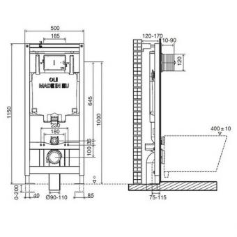 Инсталляция для унитаза с клавишей OLIi OLI80 885342: 2