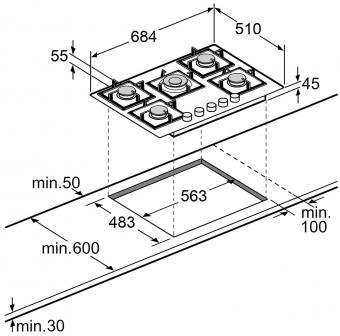 Варочная поверхность газовая Fabiano FHG 8255 VGHT Titanium Glass 8111.406.1482: 4