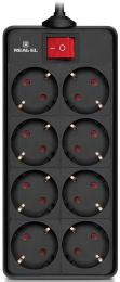 Сетевой фильтр REAL-EL RS-8 Protect 5м Black (EL122300024): 2