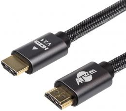 Кабель Atcom Premium HDMI - HDMI V 2.1 (M/M), 4К, 5 м, Black (AT23785) пакет: 1