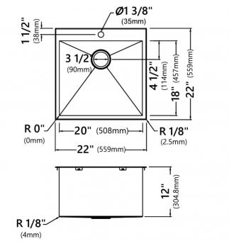Мойка Kraus KHT301-22L: 8