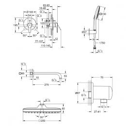 Душевая система GROHE QuickFix Start UA25183007: 2