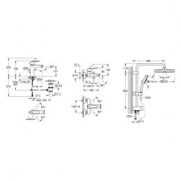 Набор смесителей для ванны GROHE QuickFix Start M-Size UA202305RM: 2