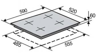 Варочная поверхность индукционная VENTOLUX HI 64 TC FBS SQFZ SL (GRS): 4