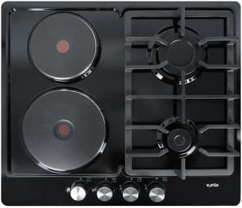 Варочная поверхность комбинированная VENTOLUX HG622 B3 S (BK): 1