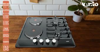 Варочная поверхность комбинированная VENTOLUX HG622 B3 S (BK): 2