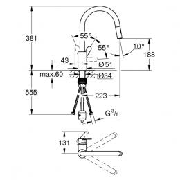 Смеситель для кухни GROHE QuickFix Get 31481001: 2