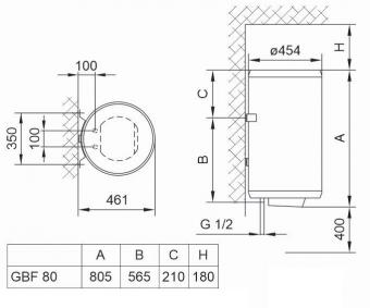 Водонагреватель Tiki GBF 80V9 (700147): 2