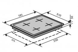 Варочная поверхность газовая VENTOLUX HSF640-T2G CEST (SAND): 4