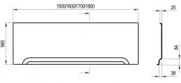 Панель для ванны фронтальная RAVAK U 170 ST (XAU0000005): 2
