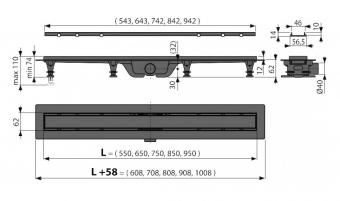 Водосточный желоб ALCA PLAST APZ19-750: 2