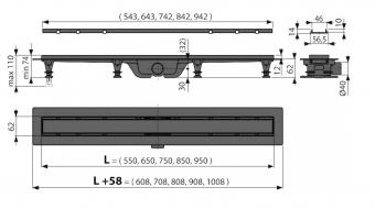 Водосточный желоб ALCA PLAST APZ19-650: 2
