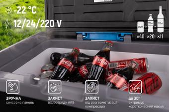 Автохолодильник компрессорный Voin 25 л DC/AC 12/24/220V (VCCF-25): 7