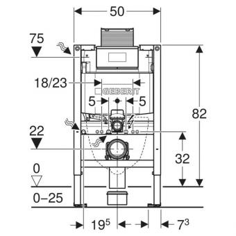 Инсталляция для подвесного унитаза Geberit Duofix Omega 82 см 111.003.00.2: 2