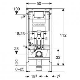 Инсталляция GEBERIT Duofix OMEGA 12 см 111.060.00.2: 2